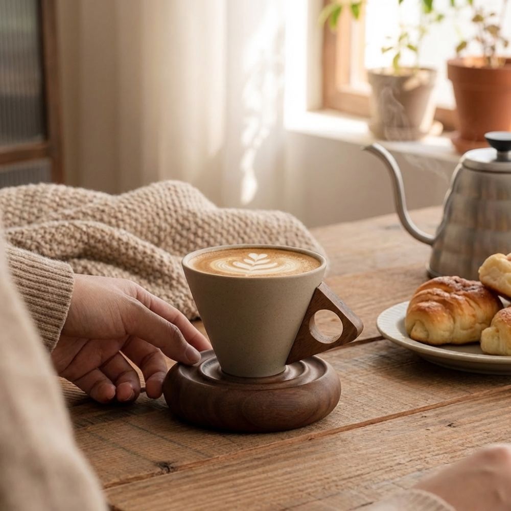 Cangkir Keramik Kasar Bentuk K - Handmade Ceramic Mug ulasan dan harga